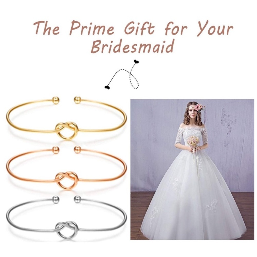 👰 BRIDE TRIBE 6 PC LOVEKNOT BRIDESMAIDS BRACELETS